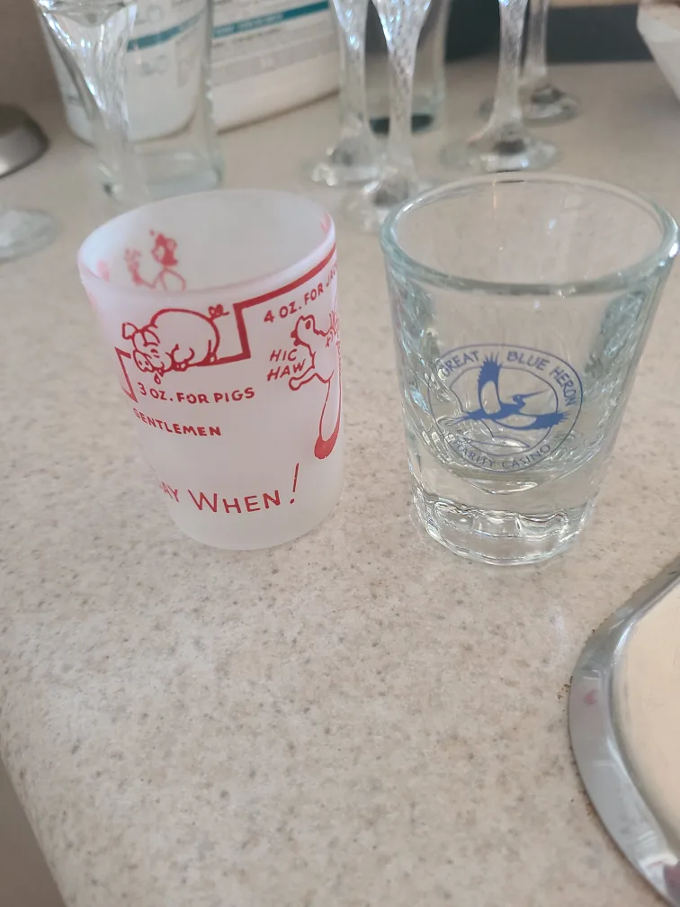 Novelty Shot Glasses - Pig Gentlemen & Great Blue Heron thumbnail