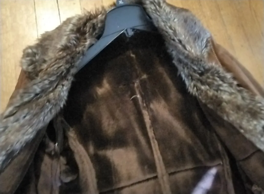 NEW! MARVIN RICHARDS MAXI TAN SUEDE COAT image indicator(3)