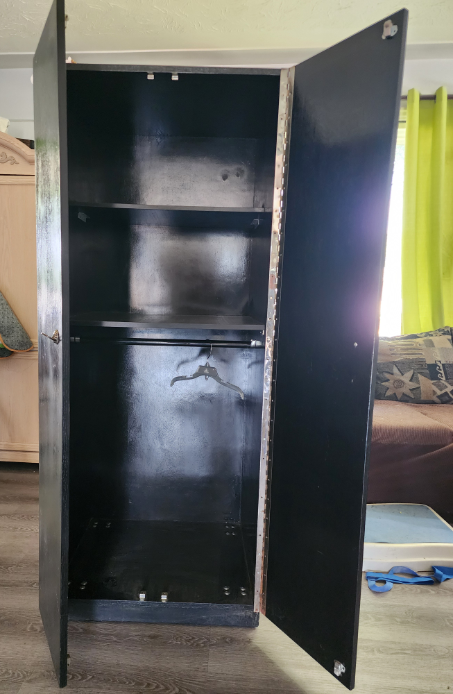 Black Wooden Wardrobe