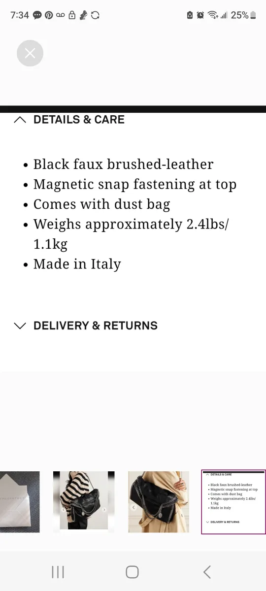 Stella McCartney Black Falabella Bag image indicator(9)