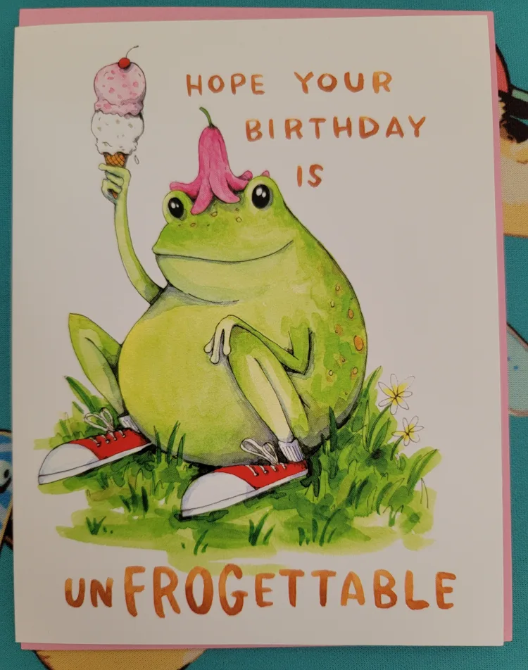 🥕 Paper Wilderness Birthday Card - Unfrogettable thumbnail
