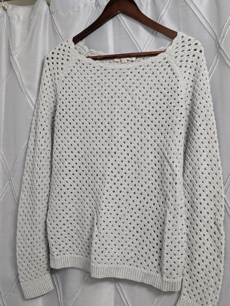 Loft Grey Knit Sweater - Size M