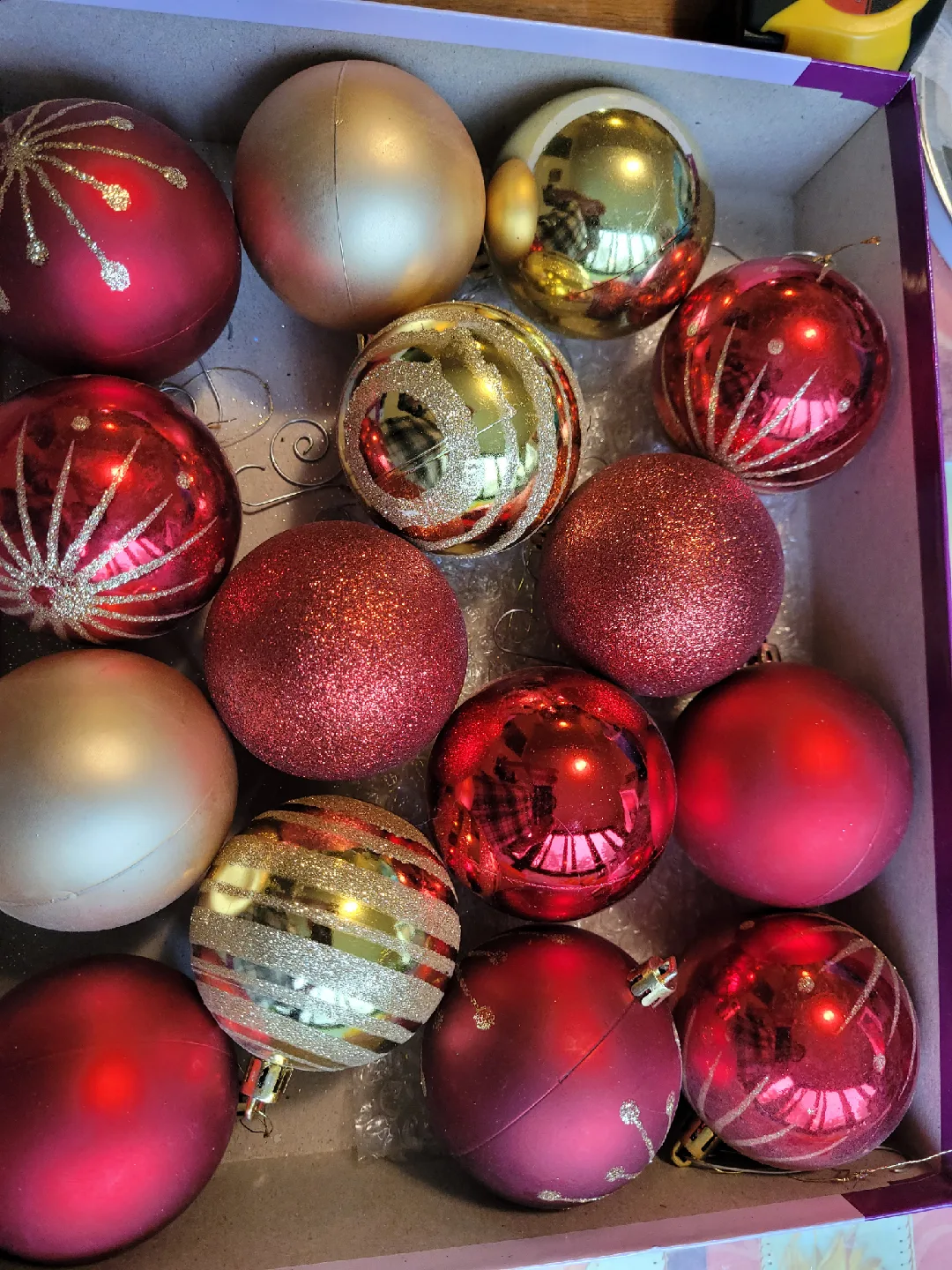 Christmas Ornaments - Red and Gold thumbnail
