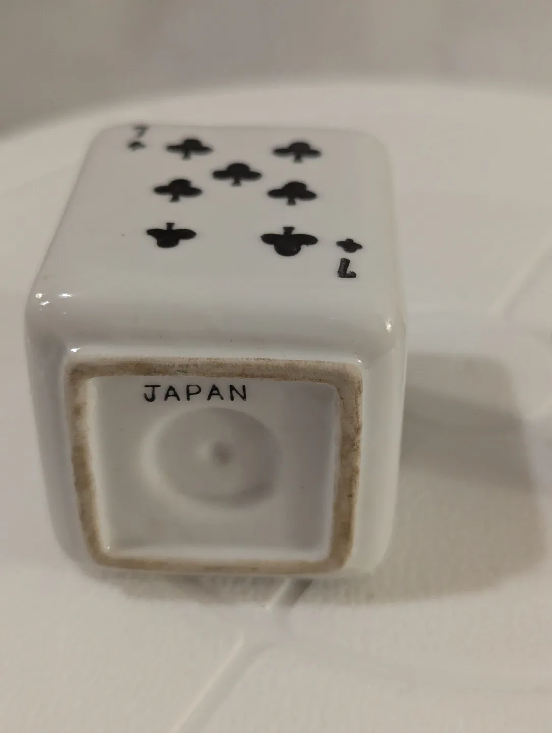 1960s Vintage Poker Cards Ceramic Cube Table Lighter Japan 🥕 image indicator(7)