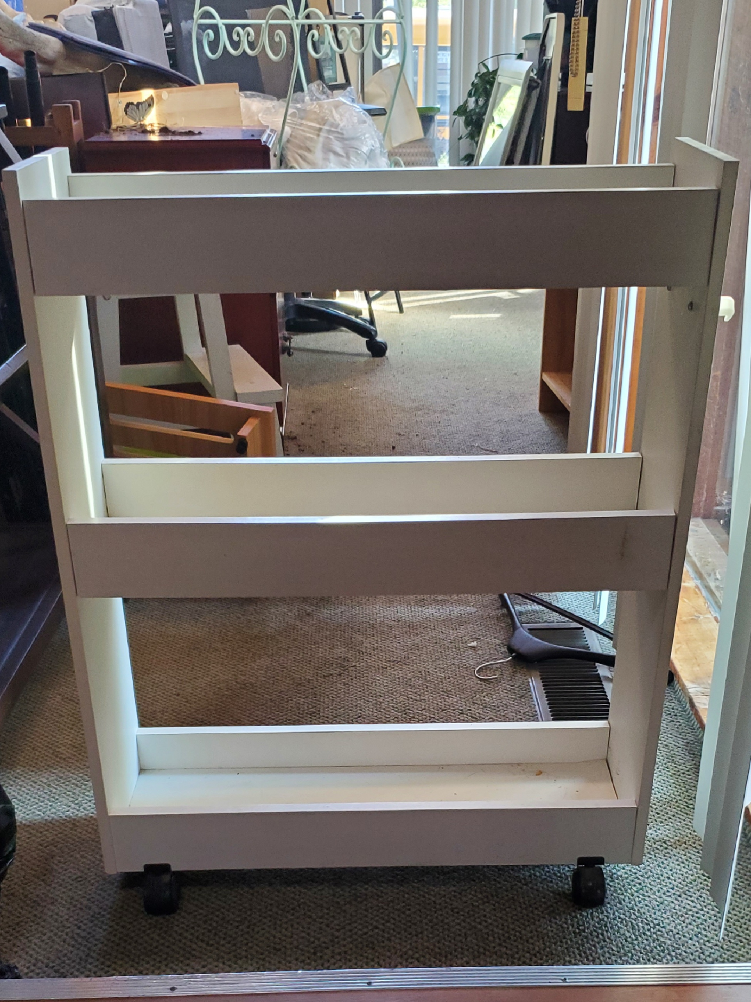 White Rolling Storage Shelf