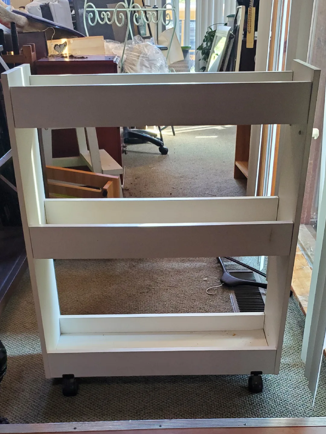 White Rolling Storage Shelf