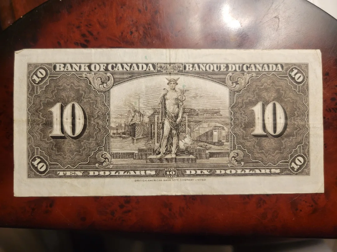 1937 Bank of Canada $10 Bank Note Bill image indicator(5)