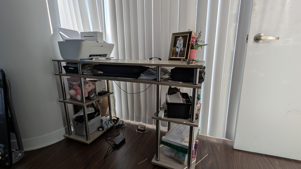Desk with shelves