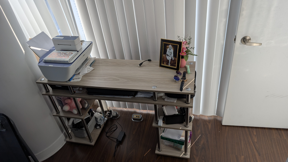 Desk with shelves - photo 2