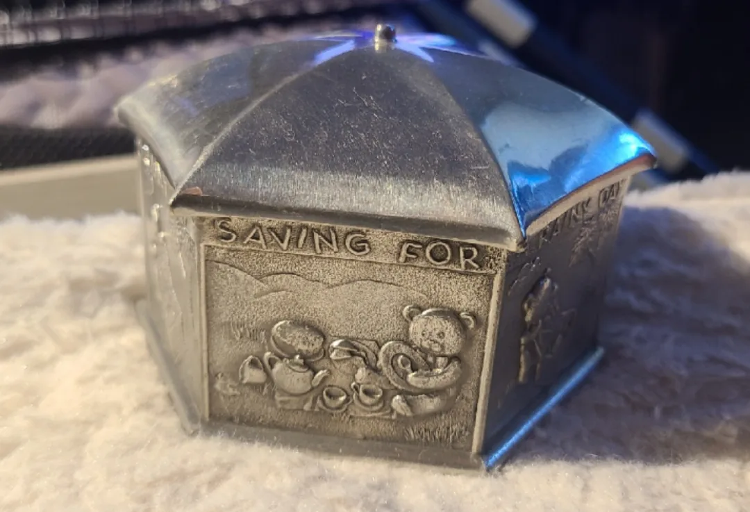 🥕Royal Selangor Pewter Rainy Day Savings Box thumbnail