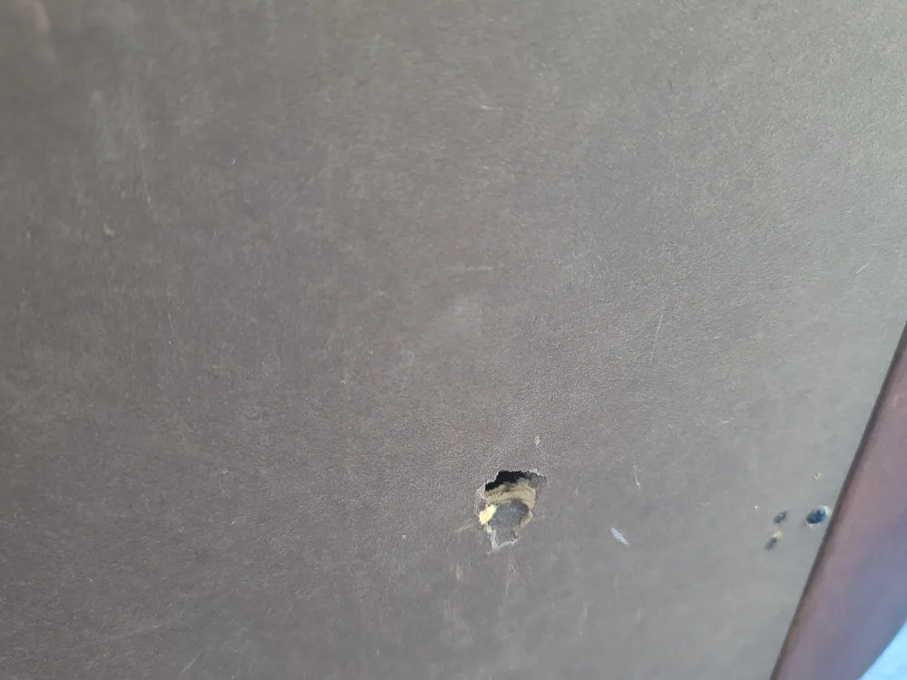 PAIR OF ASHLEY FURNITURE CARVED NIGHTSTANDS WITH MARBLE TOP image indicator(5)