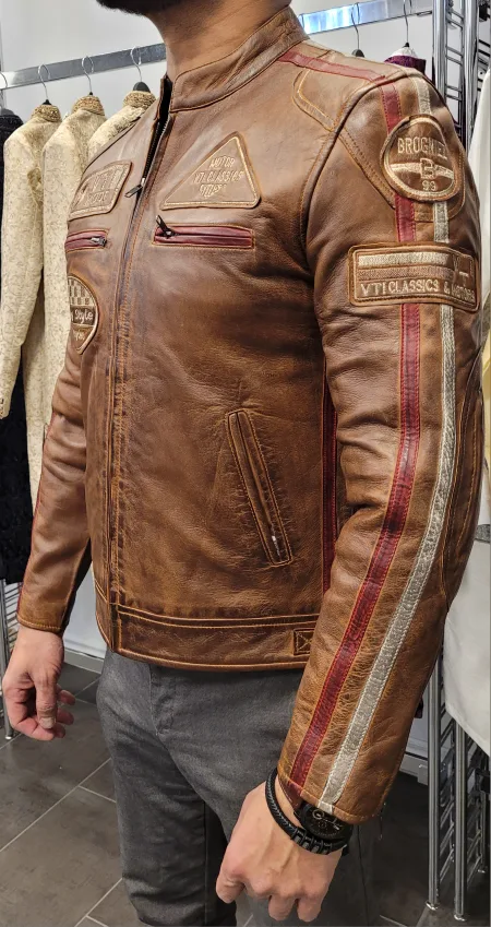 VTI Classics Leather Jacket, Brown image indicator(5)