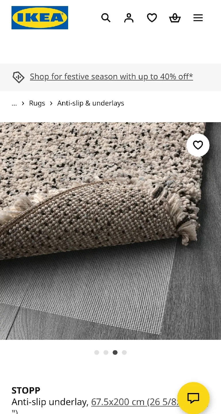 IKEA Stopp Anti-Slip Underlay Rug Pad, New image indicator(5)