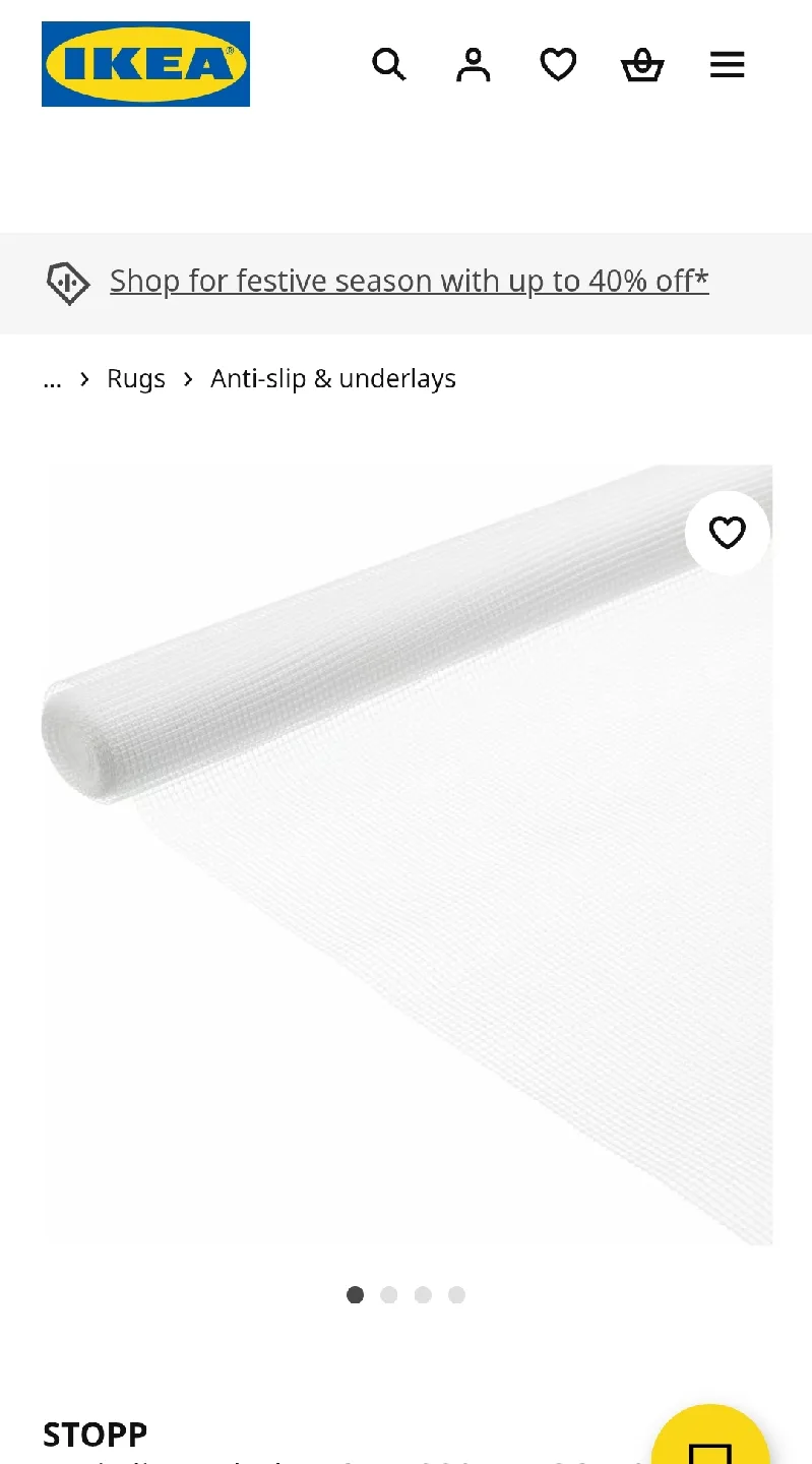IKEA Stopp Anti-Slip Underlay Rug Pad, New image indicator(7)