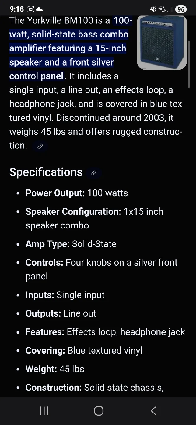 Yorkville bassmaster 100 bass amplifier image indicator(9)
