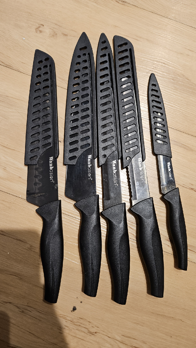 Wanbasion Black Kitchen Knife Set