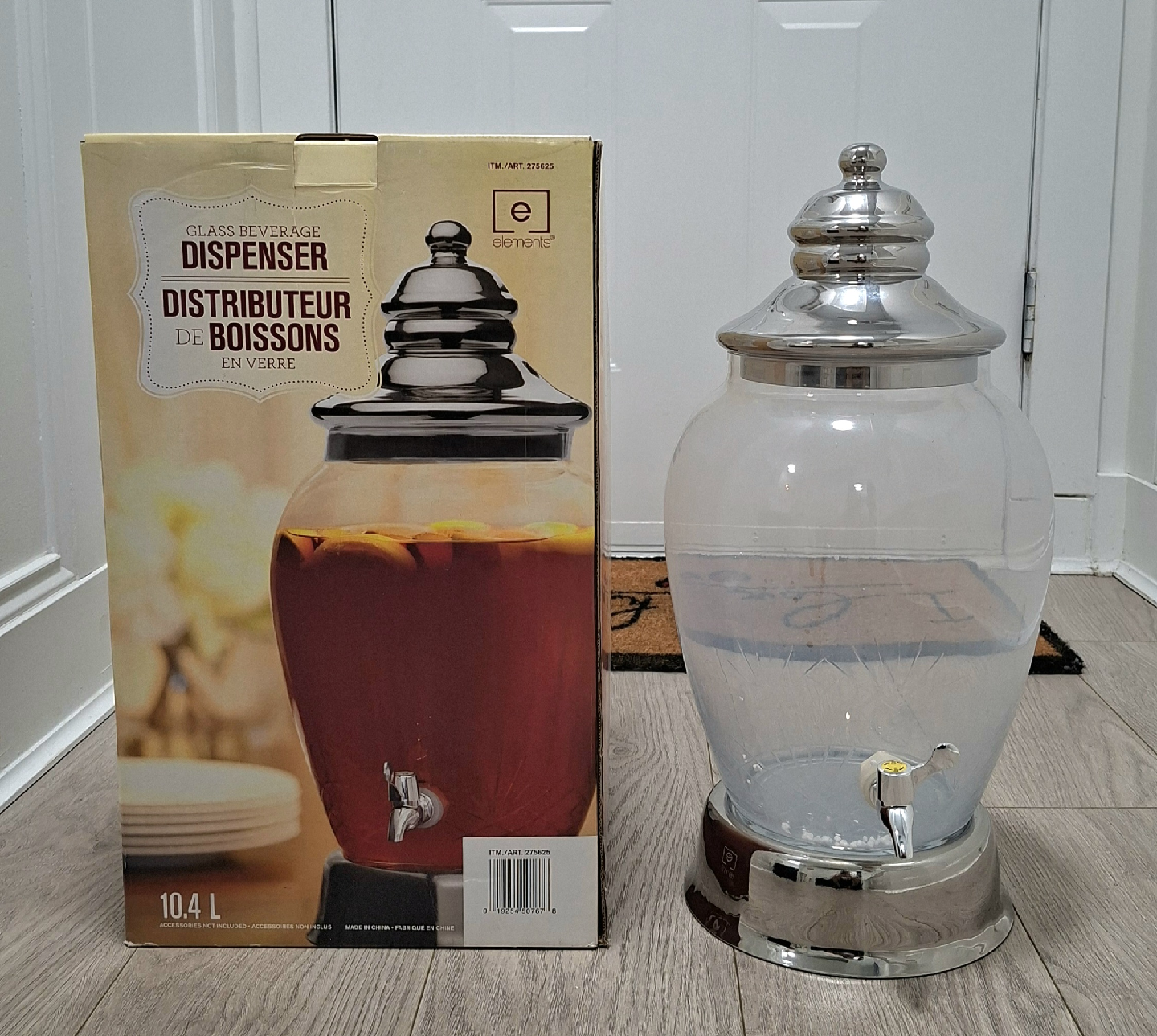 Elements Glass Beverage Dispenser - 10.4 L