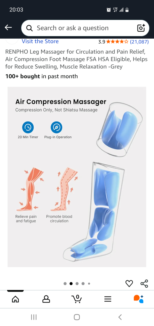 RENPHO Leg Massager - Air Compression for Circulation - photo 2