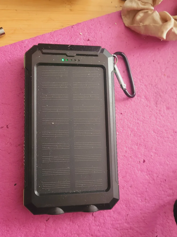 10000mAh Solar Charger Power Bank image indicator(2)