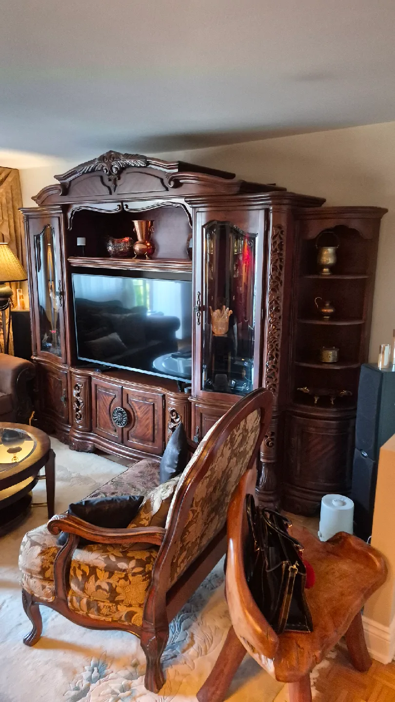 Large Wooden Entertainment Unit thumbnail