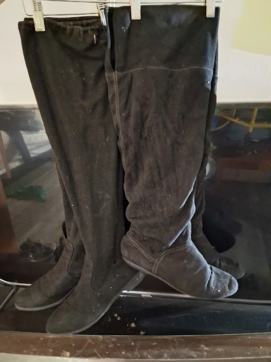 a bunch of shoes Michael Kors Suede Knee High Boots image indicator(5)