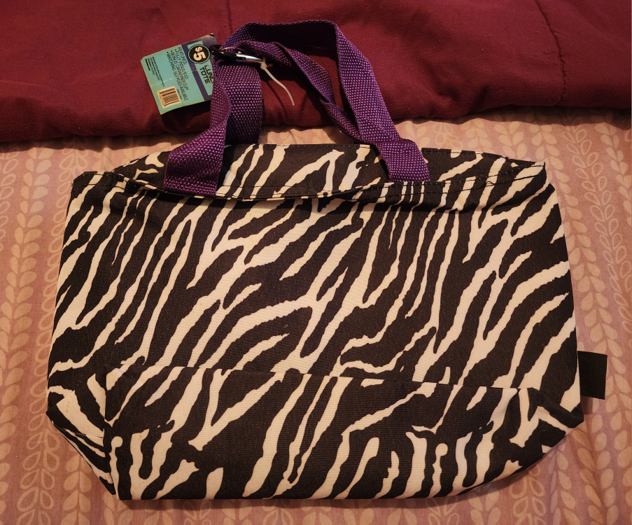 MetroPack Zebra Print Lunch Tote Bag  see description CASH ONLY - photo 2