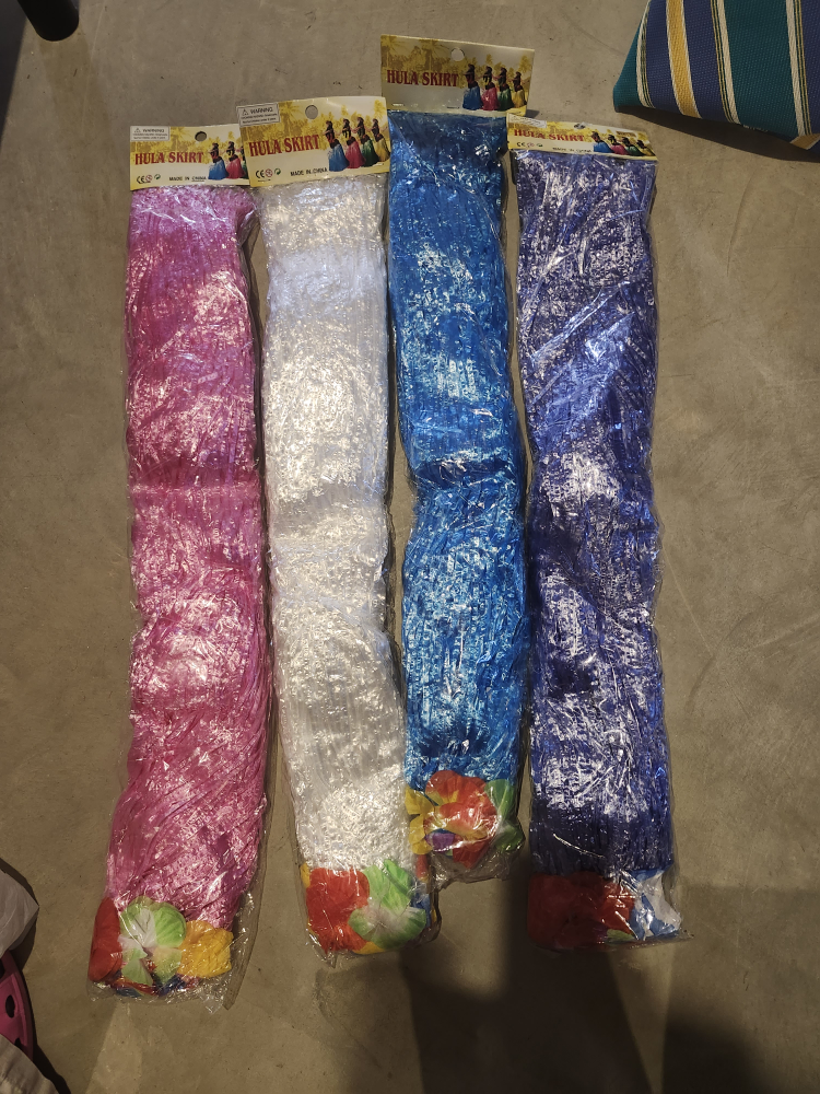 Hula Skirts - Pink, White, Blue, Purple