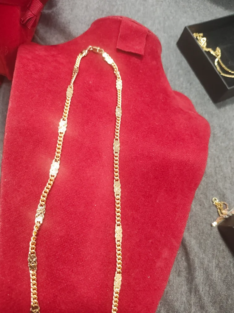 17 inches Gold plated  Chain Necklaces image indicator(4)