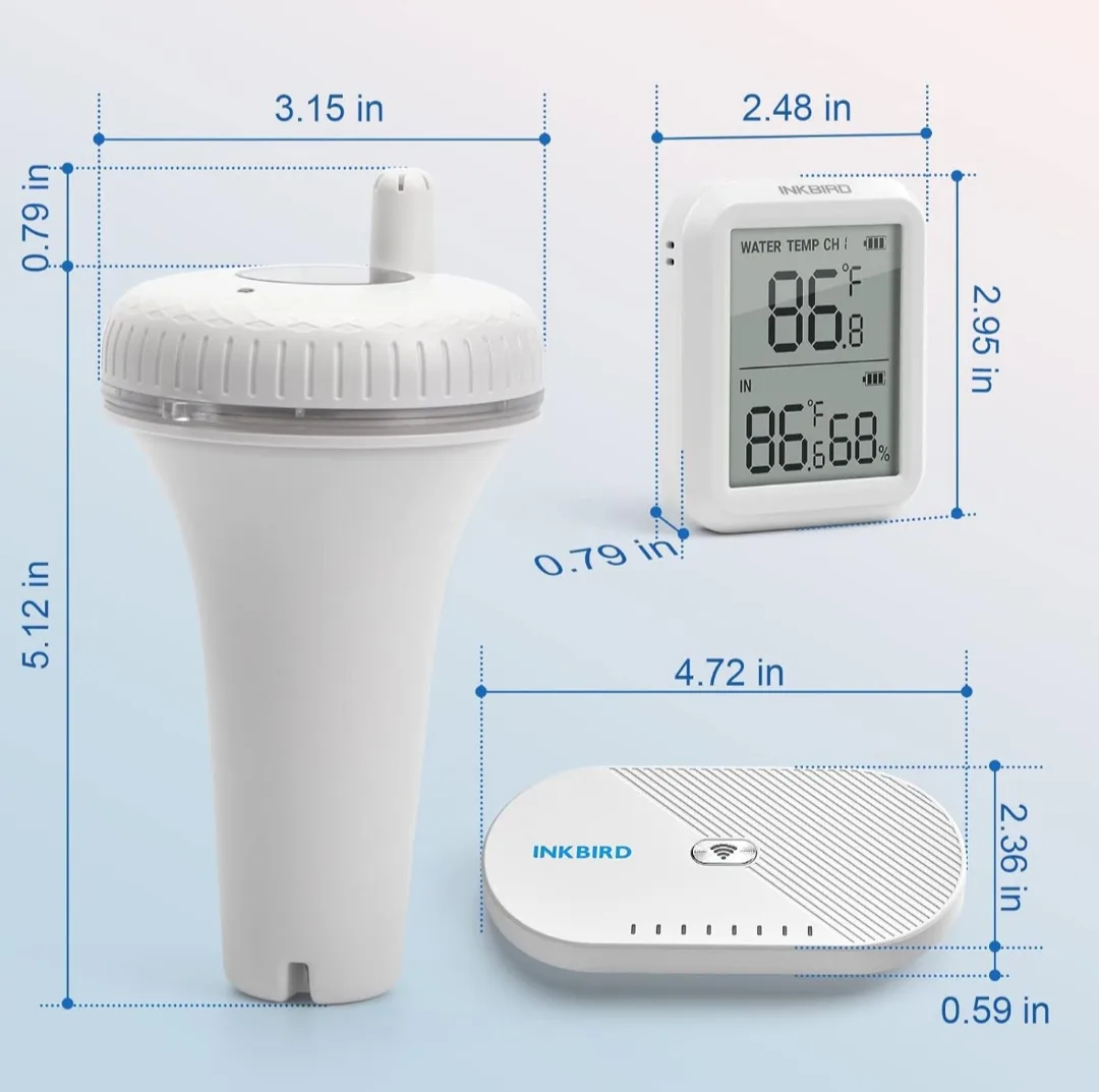 Wireless HOT TUB, POOL THERMOMETER, WiFi & App Control image indicator(4)