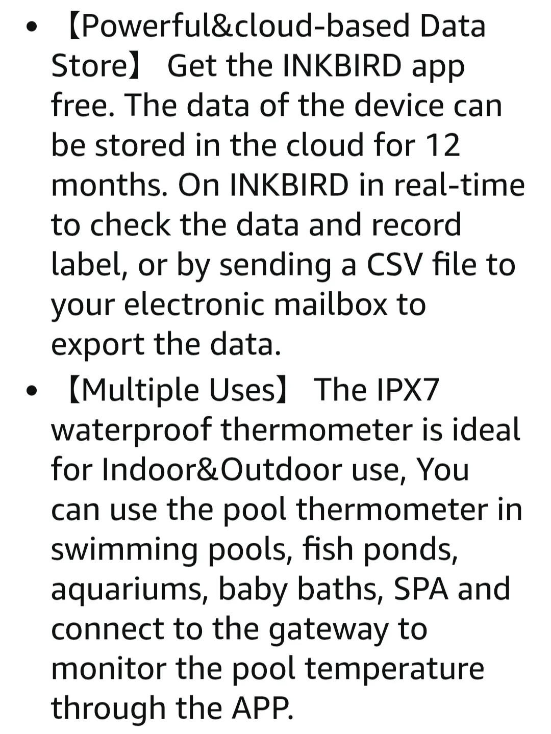 Wireless HOT TUB, POOL THERMOMETER, WiFi & App Control image indicator(10)