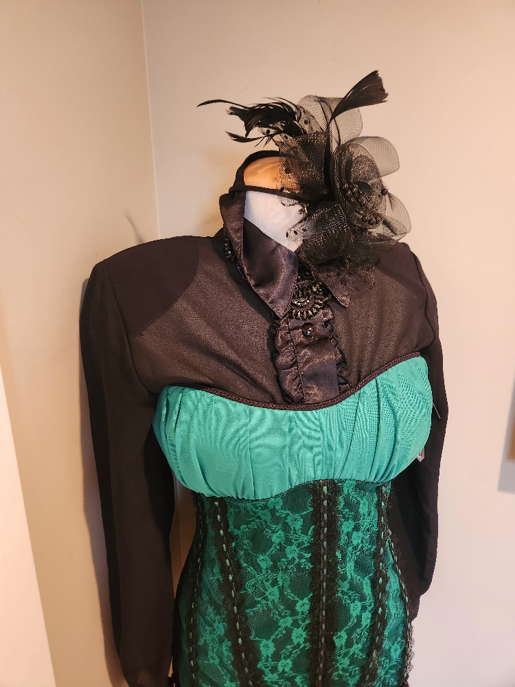 NEW WITH TAGS Green & Black Corset plus size corset 1x/2x - photo 3