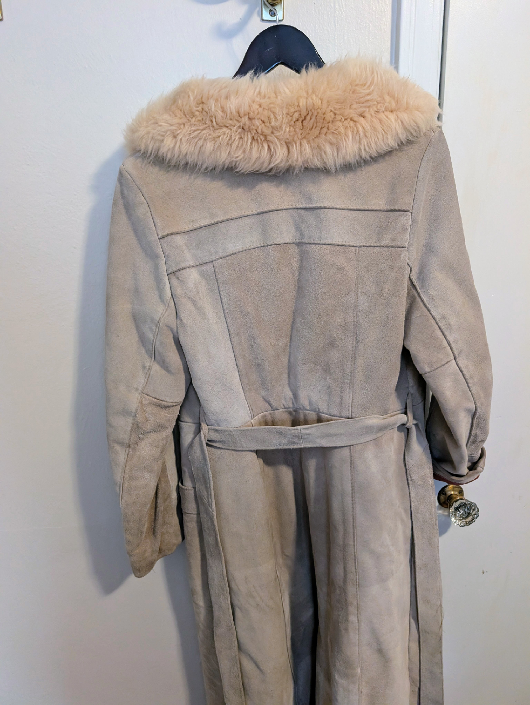 Vintage Fairweather Leather Beige Suede Coat - photo 3