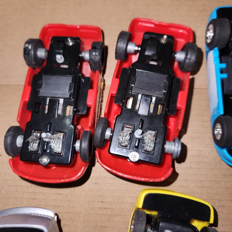 Lot of 10 Toy Artin slot Racing Cars image indicator(5)