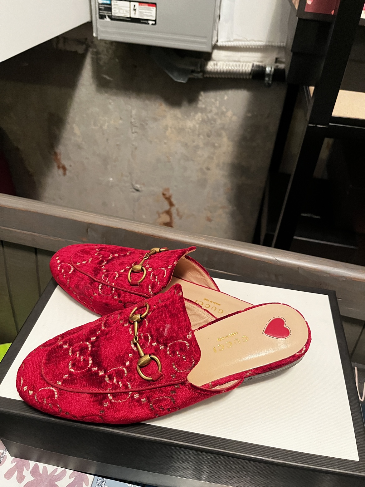 Gucci Princetown velvet 36.5