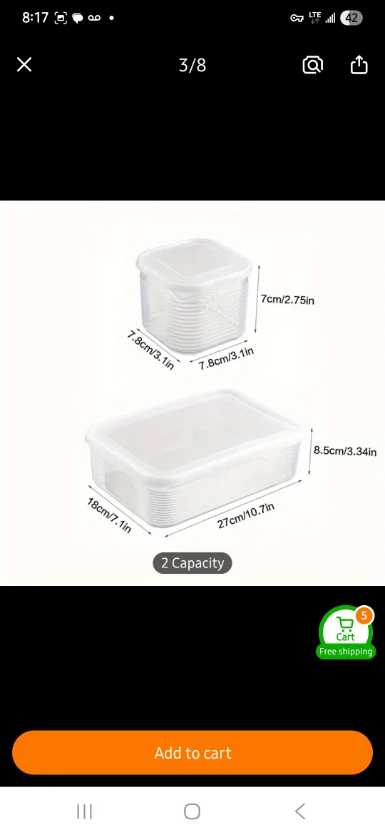 NEW 7 pc Food Storage Container Set image indicator(2)