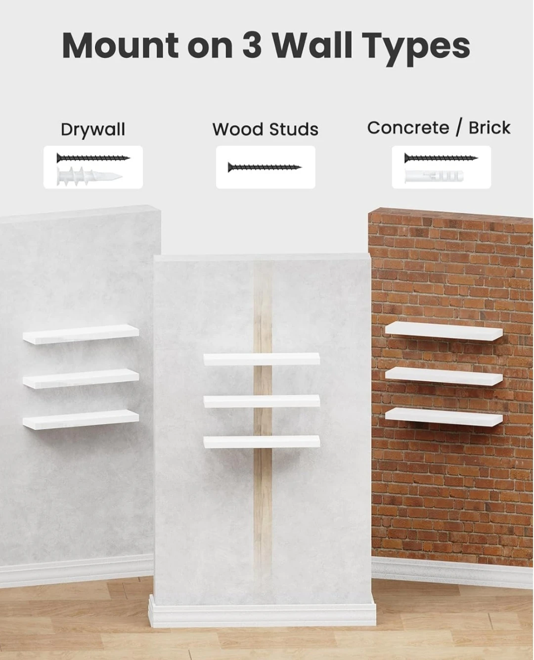 White Floating Shelves ( Brand New) - photo 3