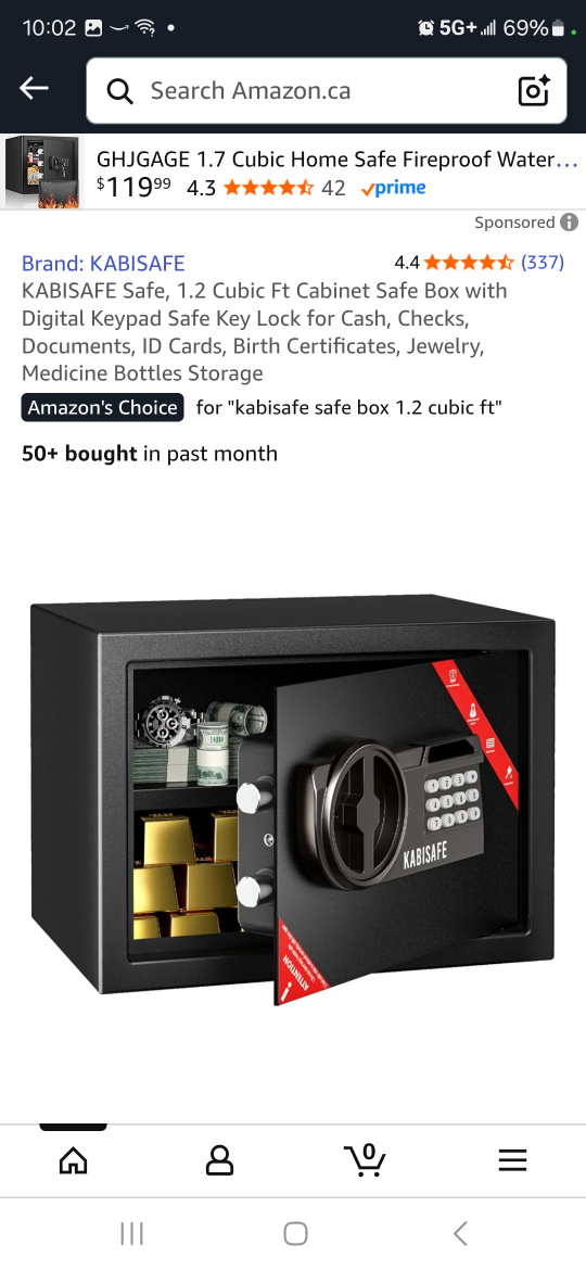 KABISAFE 1.2 Cubic Ft Cabinet Safe Box