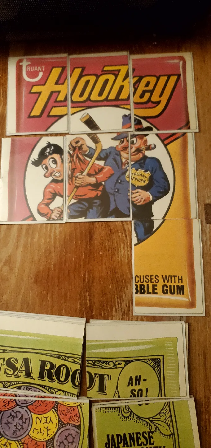 Truant Hookey Bubble Gum Cards
