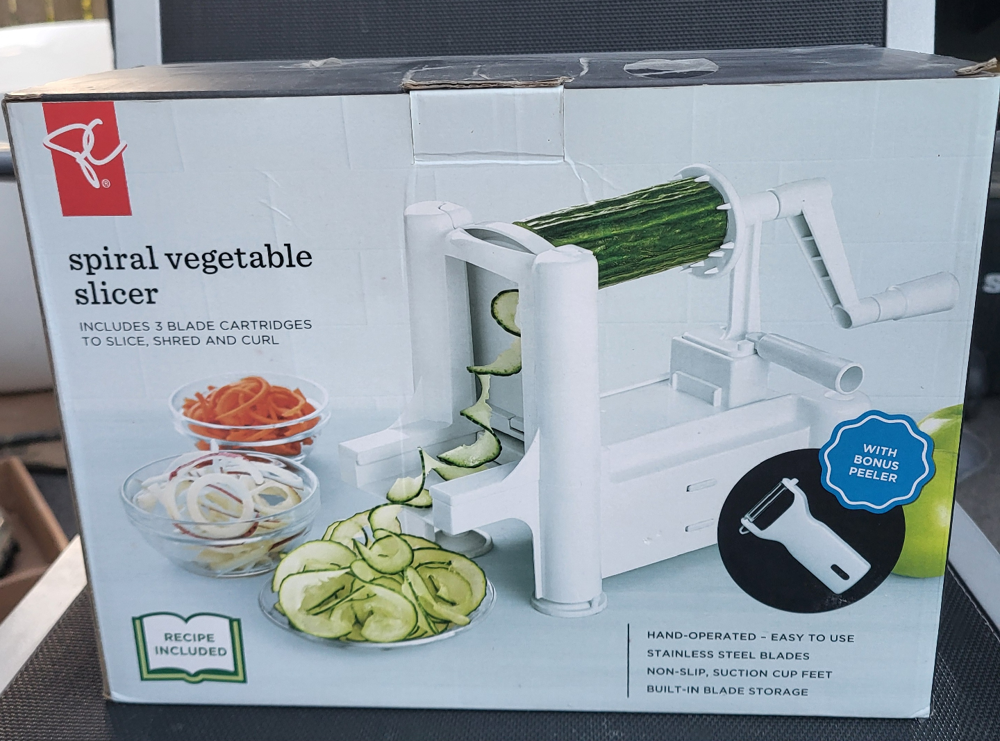 PC Spiral Vegetable Slicer w/ Bonus Peeler