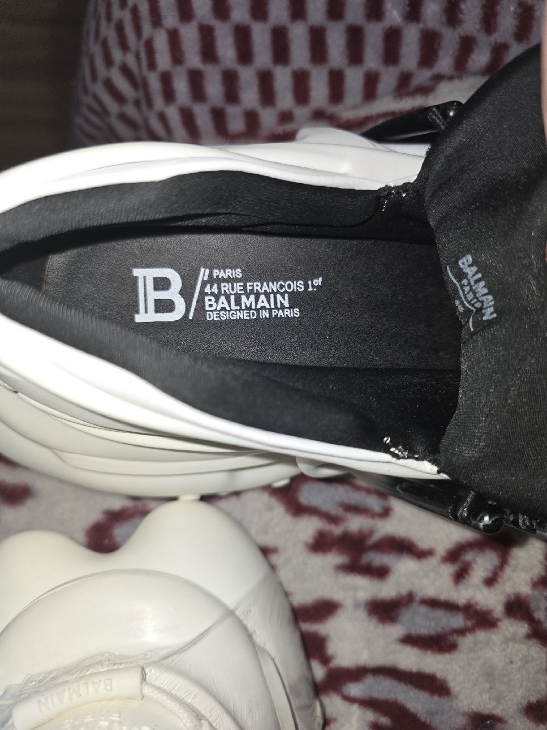 Balmain Black & White Sneakers - Size 11.5