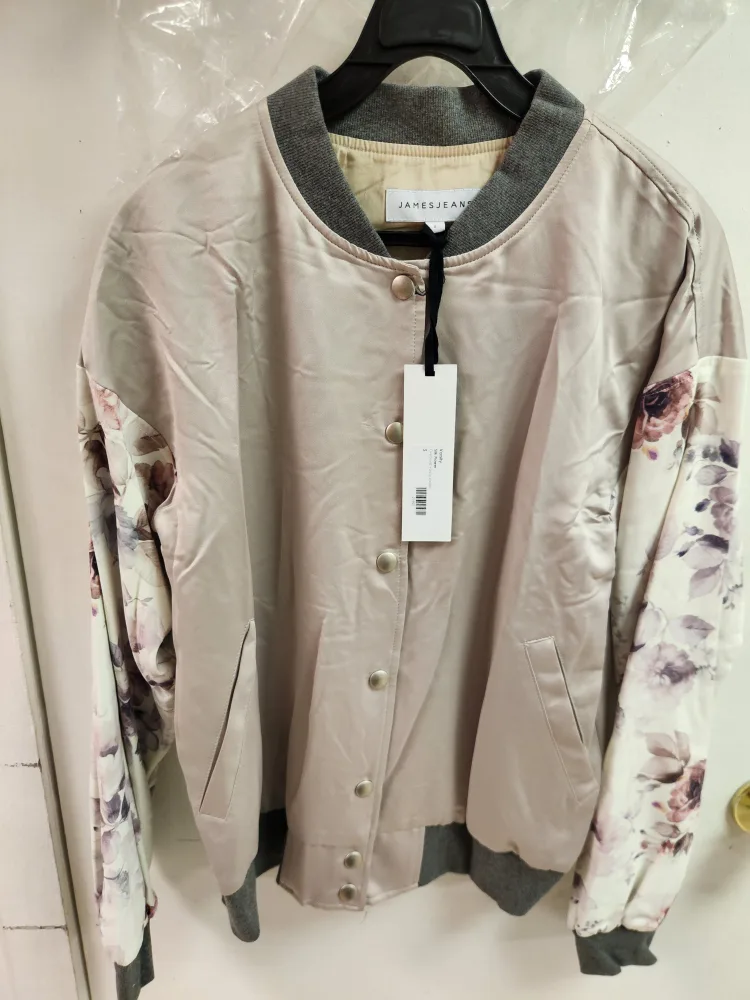 James Jeans Varsity Silk Flower Oversized Jacket - Size S thumbnail