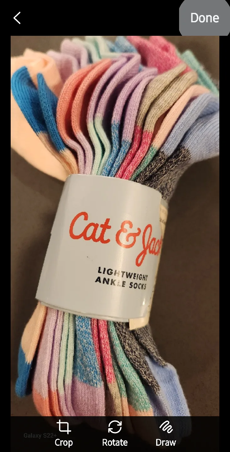 7 pair Cat & Jack Lightweight Ankle Socks thumbnail