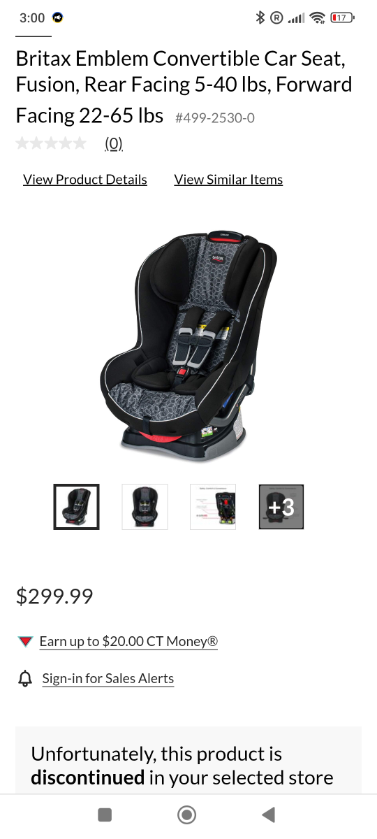 Britax Emblem Convertible Car Seat