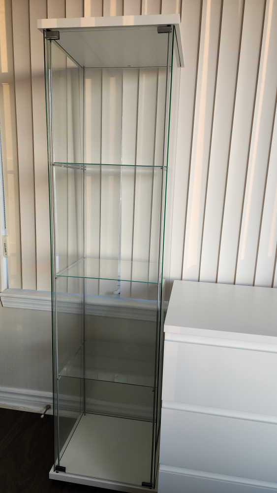 IKEA Detolf Glass Display Cabinet - White - Assembled - photo 2