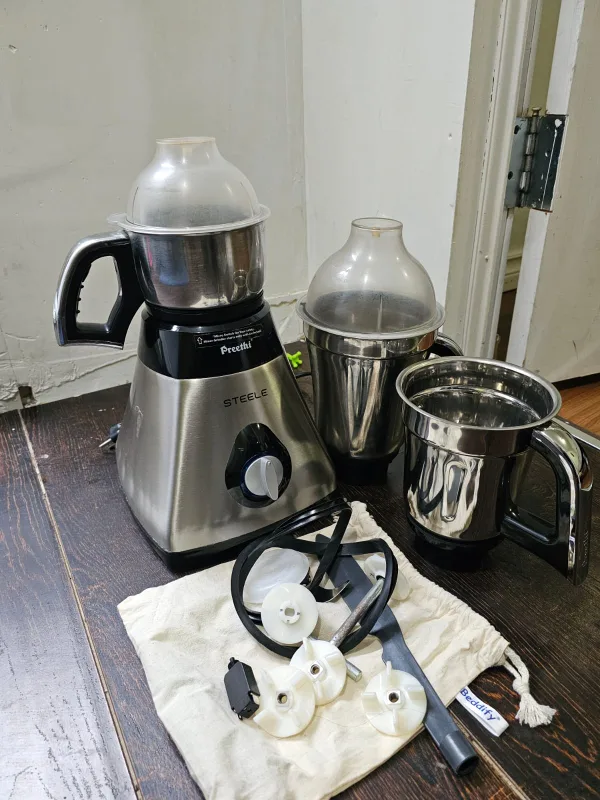 Preethi Steele Mixer Grinder with Jars thumbnail