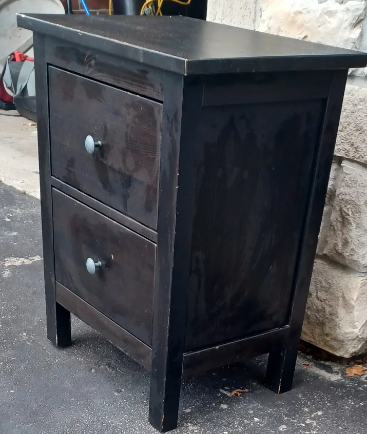 Dark Brown Wood Nightstand with 2 Drawers image indicator(3)