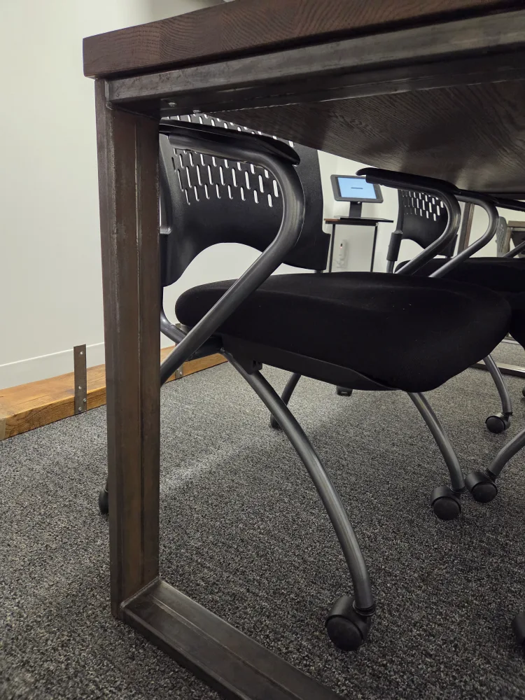 Long Wooden Table with Metal Frame image indicator(5)