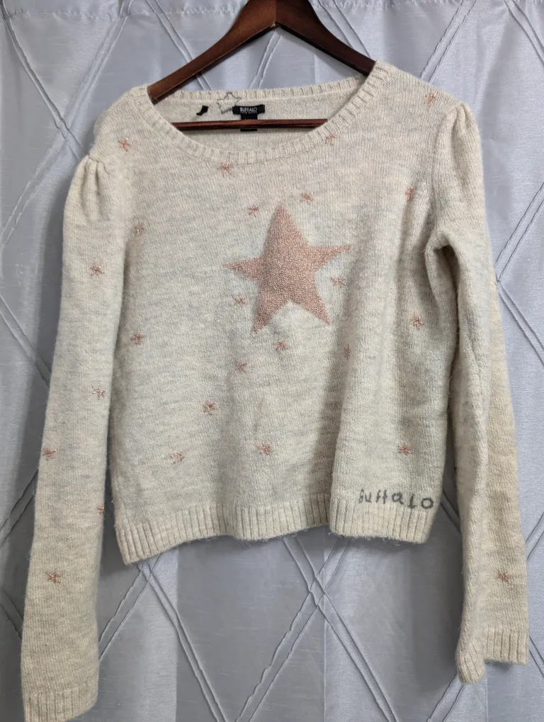 Buffalo David Bitton Cream Sweater - Size M thumbnail