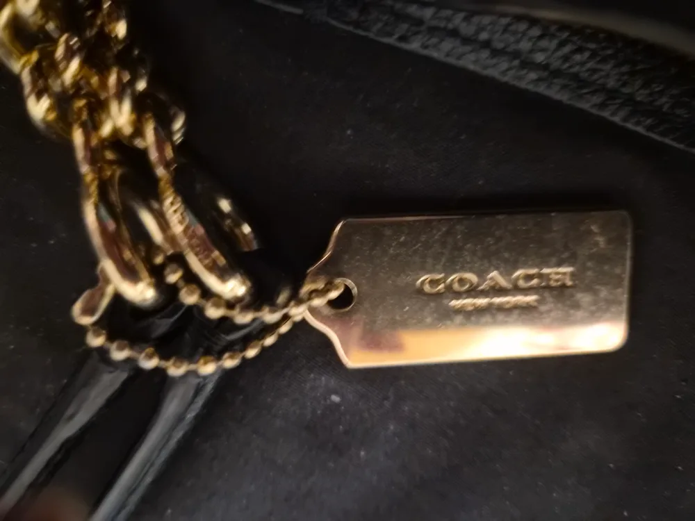 Coach Black Leather Tote Bag image indicator(3)