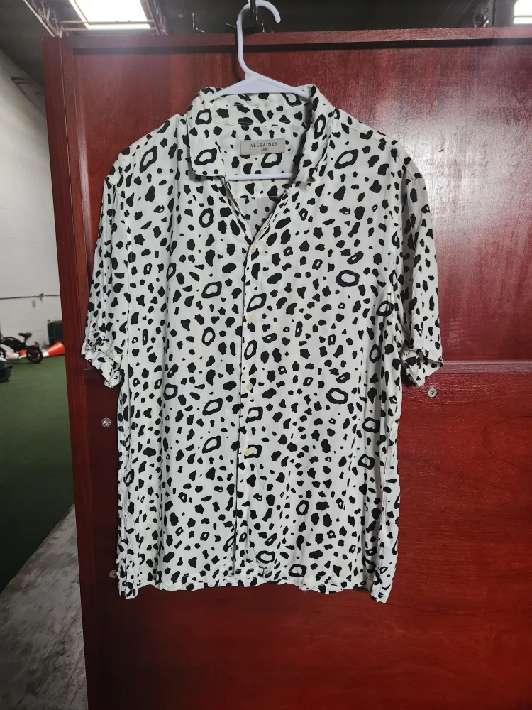 AllSaints Leopard Print Shirt - Size Large image indicator(5)